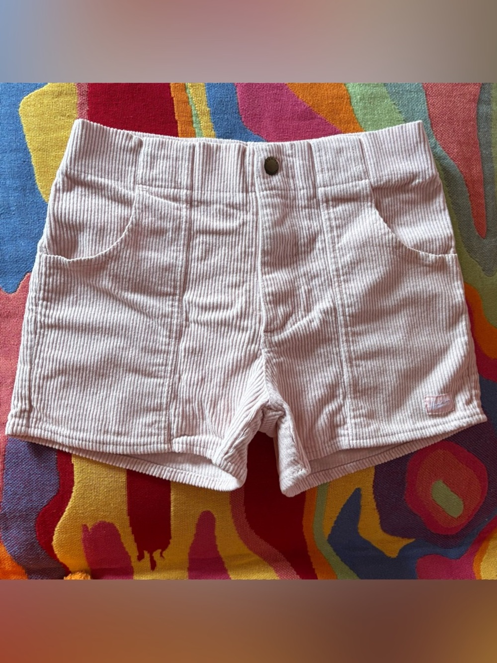 Hammies Brand Powder Pink Light Pink Corduroy High-Waist Men’s Shorts